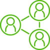 social connection line icon illustration png