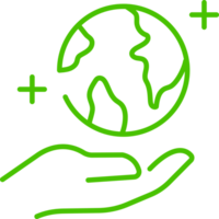 save the world line icon illustration png