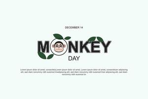 Monkey Day background. vector
