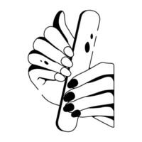 Trendy Nail File vector