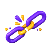 3d icône illustration vide lien png