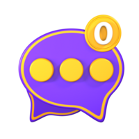 3d Icon Illustration Empty Chat png