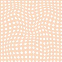 modern simple abstract white color polka dot distort pattern on peach color background vector