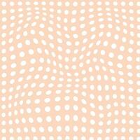 modern simple abstract white color polka dot distort pattern on peach color background vector