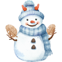 monigote de nieve en Navidad día png