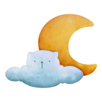 lua crescente e nuvens png