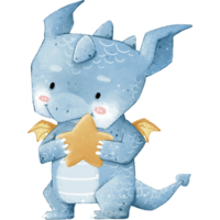 bleu dragons souhait Jaune étoile png