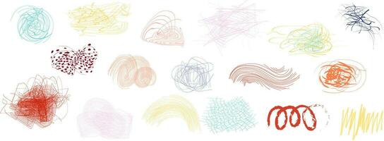 Hand drawn line textures. Includes vector scribbles,grid with irregular, horizontal and wavy strokes,doodle patterns.