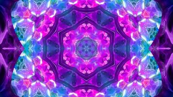 Stunning Abstract Kaleidoscope Background. Unique Multicolor Mosaic Texture in Seamless Geometric Pattern photo