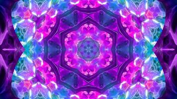 Stunning Abstract Kaleidoscope Background. Unique Multicolor Mosaic Texture in Seamless Geometric Pattern photo