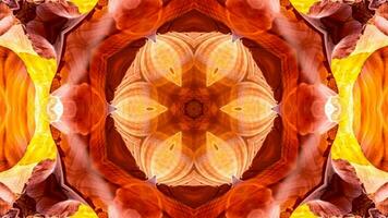 Stunning Abstract Kaleidoscope Background. Unique Multicolor Mosaic Texture in Seamless Geometric Pattern photo