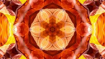 Stunning Abstract Kaleidoscope Background. Unique Multicolor Mosaic Texture in Seamless Geometric Pattern photo