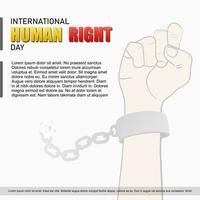 mundo humano derechos día, 10 diciembre, adecuado diseño para saludo tarjeta bandera, póster, y social medios de comunicación enviar vector