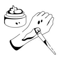 Trendy Applying Cream vector