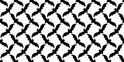 silhouette flying bats seamless pattern vector
