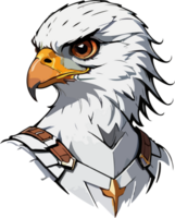 Falcon Head Mascot Logo Sticker AI Generative png