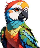 Parrot Head Mascot Image AI Generative png