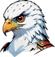 Falcon Head Mascot Sticker AI Generative png