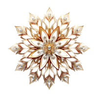 luxe d'or mandala ai génératif png