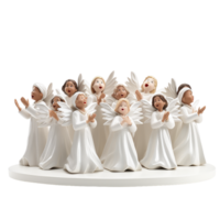 Natale giorno angelico coro figurine ai generativo png