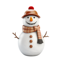 mignonne Noël bonhomme de neige ai génératif png