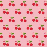 seamless pattern with cherry vector