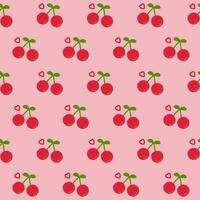 seamless pattern with cherry vector