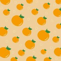 seamless background with oranges vector