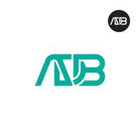 Letter ADB Monogram Logo Design vector