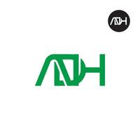 Letter ADH Monogram Logo Design vector