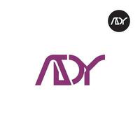 Letter ADY Monogram Logo Design vector