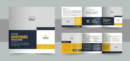 Modern business square trifold brochure template design, flyer, poster template design, Creative square trifold brochure design template vector