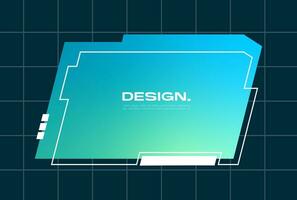 Futuristic pop up interface illustration. Video overlay element. vector