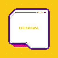 Futuristic square background. Social media frame vector illustration.