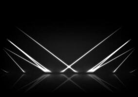 White neon lines abstract technology background vector