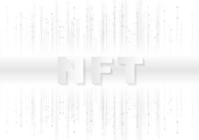 Minimal non fungible token NFT hi-tech background vector