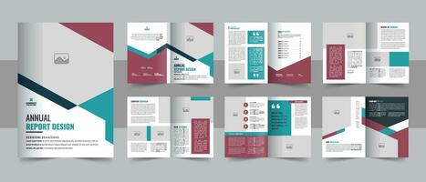 Brochure template or annual report layout design for company profile and corporate brochure design vector