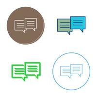 Unique Two Chat Bubbles Vector Icon