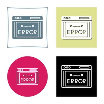 icono de vector de código de error