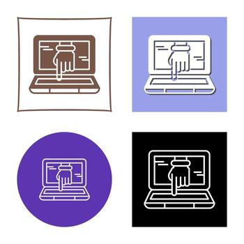 Computer Hacking Vector Icon