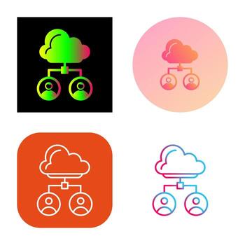 icono de vector de nube