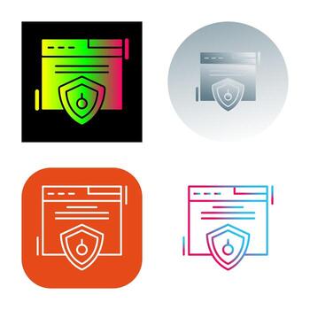 icono de vector de seguridad web