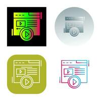 icono de vector de contenido de video