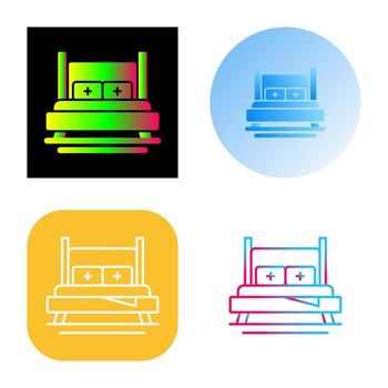 icono de vector de cama