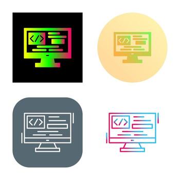 icono de vector de codificación