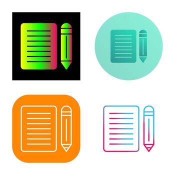 nota, vector, icono vector