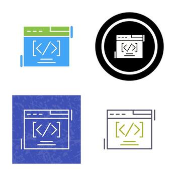 icono de vector de codificación web