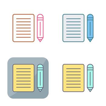 nota, vector, icono vector