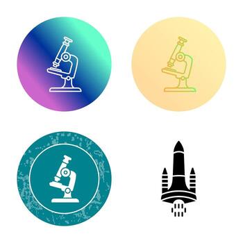 icono de vector de microscopio