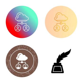 icono de vector de nube